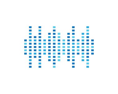 Ses dalgası logo şablonu vektör resimleme
