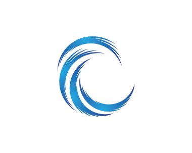 Su Dalgası logo vektör illüstrasyon tasarımı