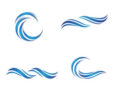 Su Dalgası logo vektör illüstrasyon tasarımı