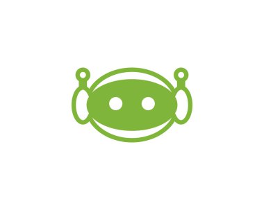 Robot logo şablonu vektör resimleme tasarımı