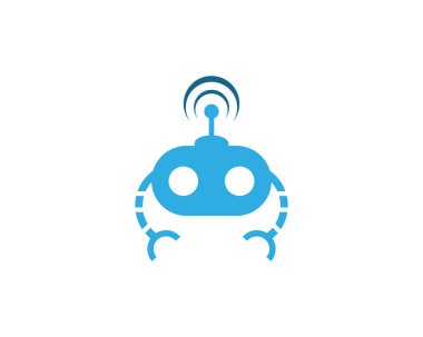 Robot logo şablonu vektör resimleme tasarımı