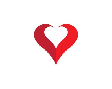 Aşk logosu şablon vektör illüstrasyon tasarımı