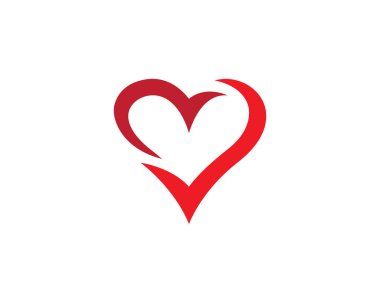 Aşk logosu şablon vektör illüstrasyon tasarımı