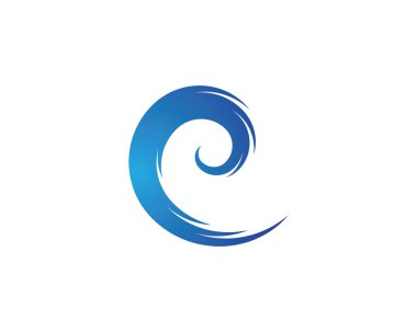 Su Dalgası logo vektör illüstrasyon tasarımı