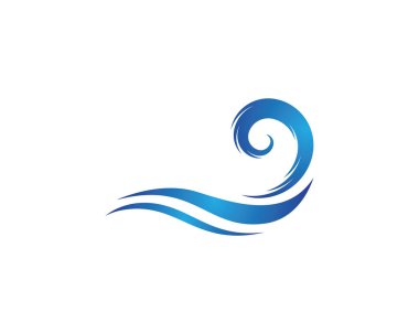 Su Dalgası logo vektör illüstrasyon tasarımı