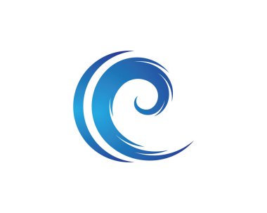 Su Dalgası logo vektör illüstrasyon tasarımı