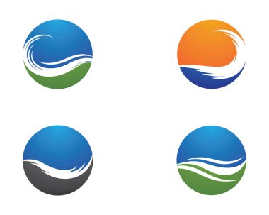 Su Dalgası logo vektör illüstrasyon tasarımı