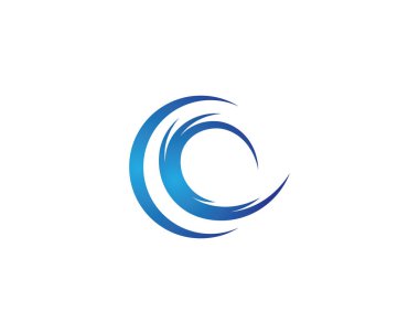 Su Dalgası logo vektör illüstrasyon tasarımı