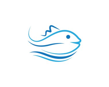 Balık logosu şablonu vektör resimleme tasarımı