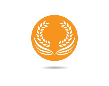 Tarım buğday logosu vektör ikonu tasarımı
