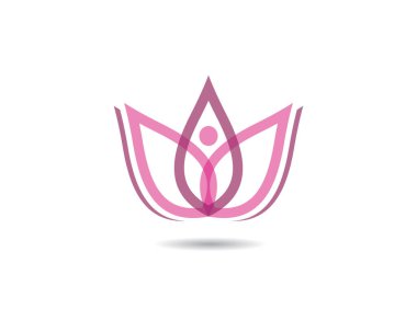 Güzellik çiçekleri logo şablon vektör simgesi