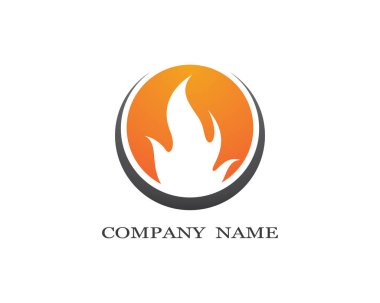 Ateş logosu şablon vektör resimleme tasarımı