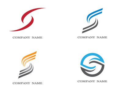 S harfi logo vektör illüstrasyon tasarımı