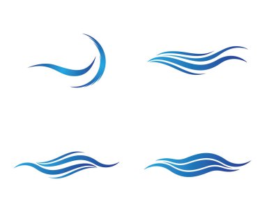 Su Dalgası logo vektör illüstrasyon tasarımı