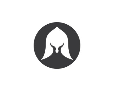 Spartalı miğfer logosu vektör simgesi