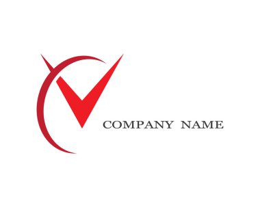 V harfi logo vektör illüstrasyon tasarımı