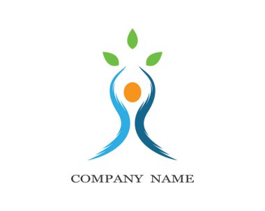 Sağlıklı Yaşam Logosu vektör ikonu çizimi tasarımı