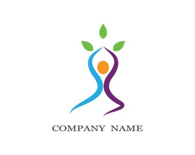 Sağlıklı Yaşam Logosu vektör ikonu çizimi tasarımı