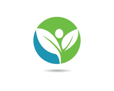 Sağlıklı Yaşam Logosu vektör ikonu çizimi tasarımı