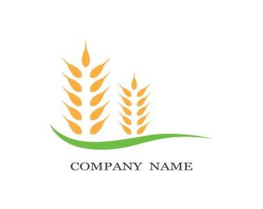 Tarım buğday logosu vektör ikonu tasarımı 