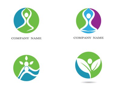 Sağlıklı Yaşam Logosu vektör ikonu çizimi tasarımı