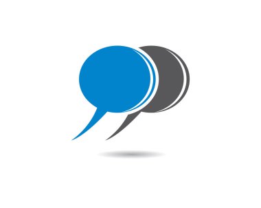 Konuşma balonu logo şablonu vektör resmetme tasarımı