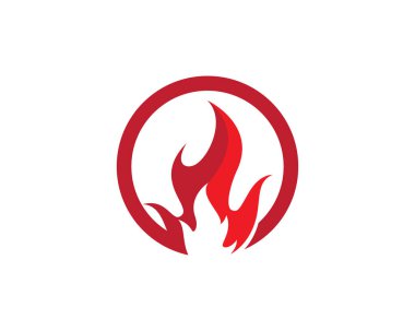 Ateş logosu şablon vektör resimleme tasarımı