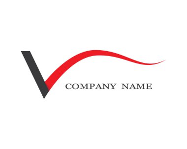 V harfi logo vektör illüstrasyon tasarımı