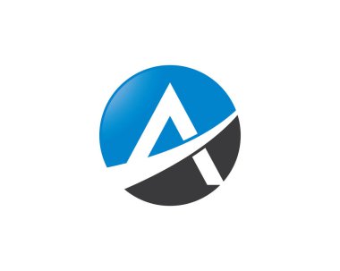 Bir harf logo vektör illüstrasyon tasarımı