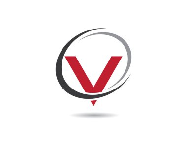 V harfi logo vektör illüstrasyon tasarımı