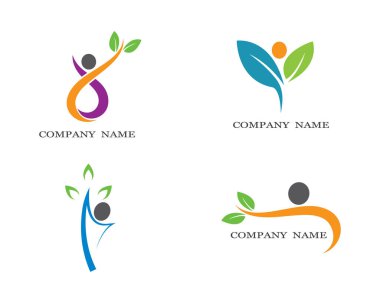 Sağlıklı Yaşam Logosu vektör ikonu çizimi tasarımı