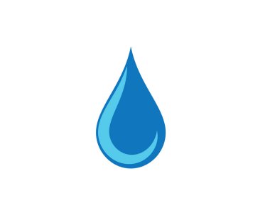 Su damlası logo şablonu vektör illüstrasyon tasarımı