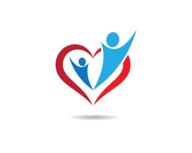 Aşk logosu şablon vektör illüstrasyon tasarımı