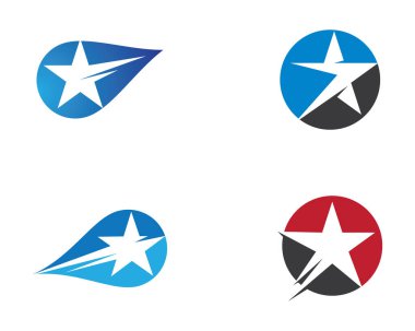 Yıldız Logosu Şablonu vektör illüstrasyon tasarımı