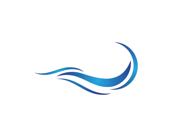 Ola Agua Logo Vector Icono Ilustración Diseño — Vector de stock