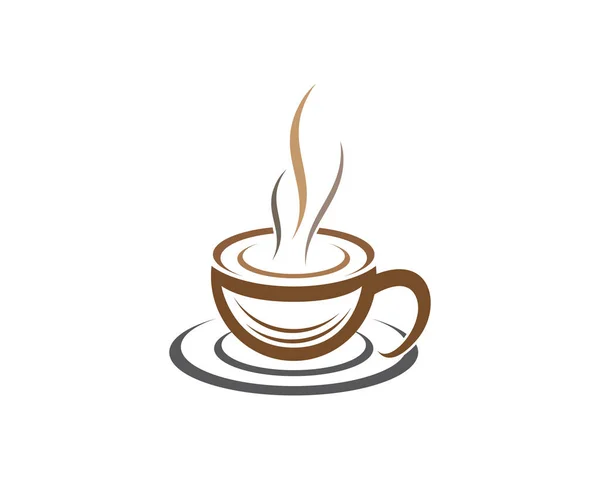 Copo Café Logo Template Vetor Ícone Design — Vetor de Stock