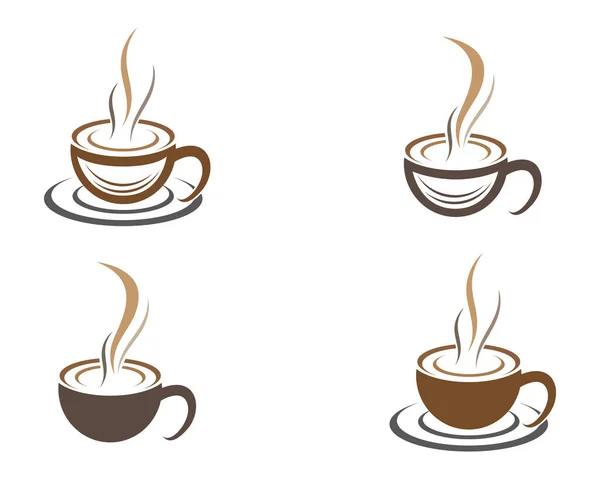 Copo Café Logo Template Vetor Ícone Design —  Vetores de Stock