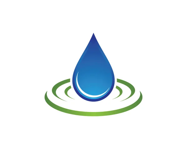 Water Drop Logo Template Vector Icon Illustration Design — Stock Vector