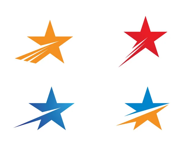 Gwiazda Logo Szablon Wektor Ikona Ilustracja Projekt — Wektor stockowy