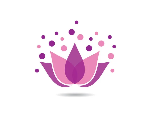 Güzellik Çiçekleri Logo Şablon Vektör Simgesi — Stok Vektör