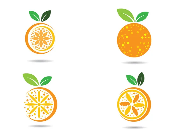 Modèle Logo Orange Vectoriel Icône Illustration Design — Image vectorielle