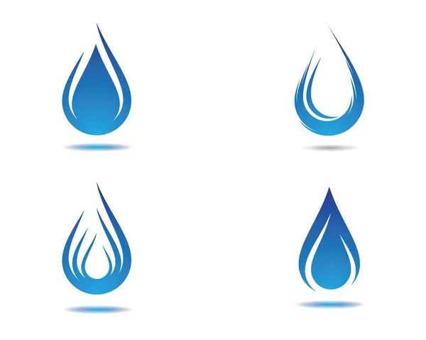 Plantilla Logotipo Gota Agua Icono Vectores Diseño Ilustración — Vector de stock