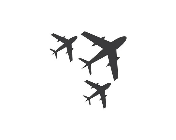 Airplane Logo Template Vector Icon Illustration Design — Stock Vector