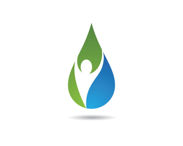 Water drop logo template vector icon illustration design