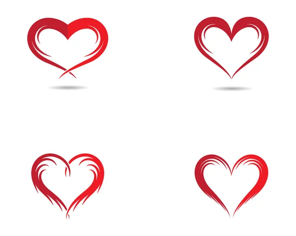 Amor Logotipo Plantilla Vector Icono Ilustración Diseño — Vector de stock