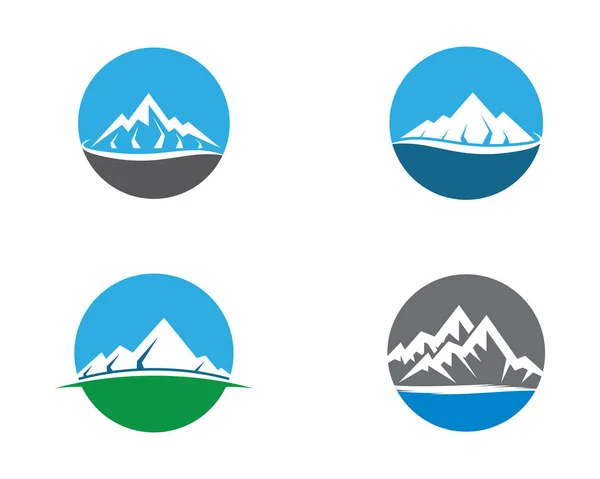 Modèle Logo Montagne Vectoriel Icône Illustration Design — Image vectorielle