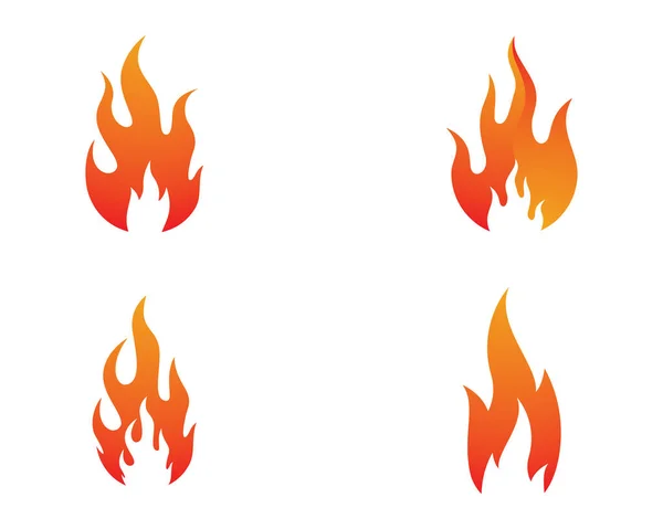 Шаблон Логотипу Вогню Векторні Ілюстрації Дизайну — стоковий вектор