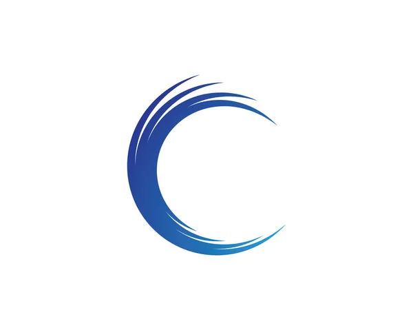 Water Wave Logo Vector Icon Illustration Design — Stock Vector