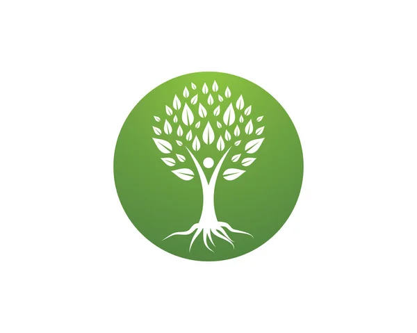 Árvore Logotipo Modelo Vetor Ícone Ilustração Design — Vetor de Stock
