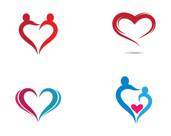 Amor Logotipo Plantilla Vector Icono Ilustración Diseño — Vector de stock